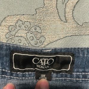 Cato Woman, 20W, denim blue jean long skirt